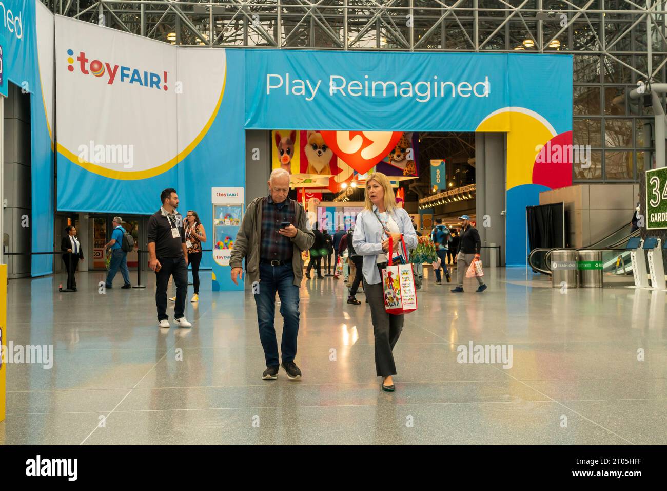 118th North American International Toy Fair in the Jacob Javits Convention center in New York on Saturday,September 30, 2023.  The four day trade show with over 1000 exhibitors has been moved to the fall this year and a number of exhibitors are not attending including Mattel and MGA Entertainment. (© Richard B. Levine) Stock Photo