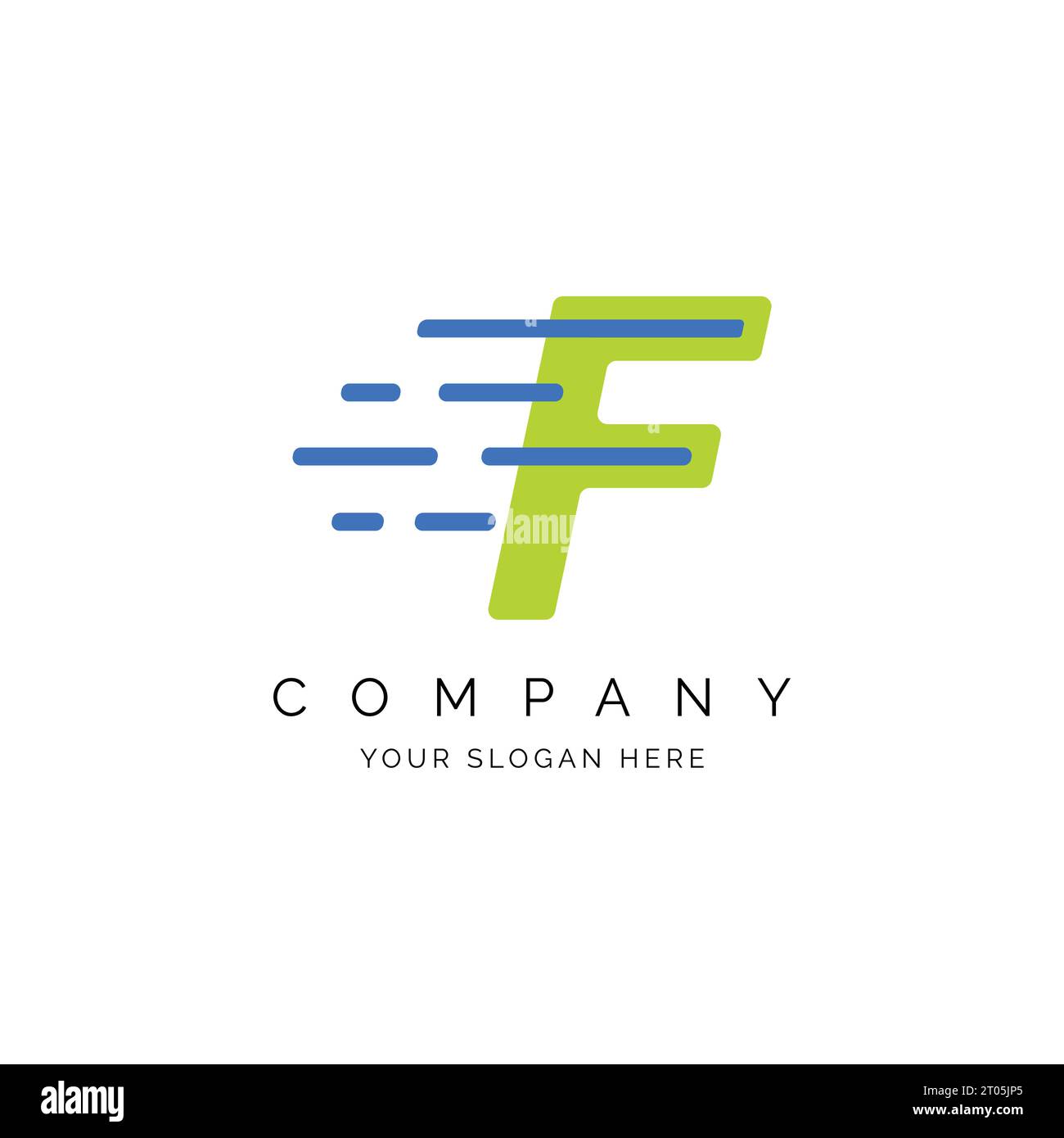 F Letter Logo Template Illustration Design. Vector alphabet F Speed Logo Style Stock Vector