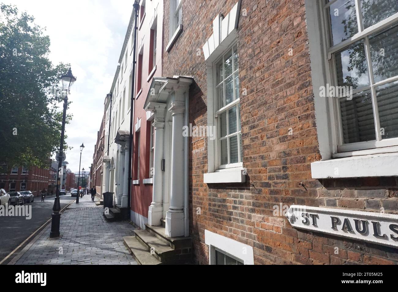 Street in St Paul's Square, Birmingham Stock Photo