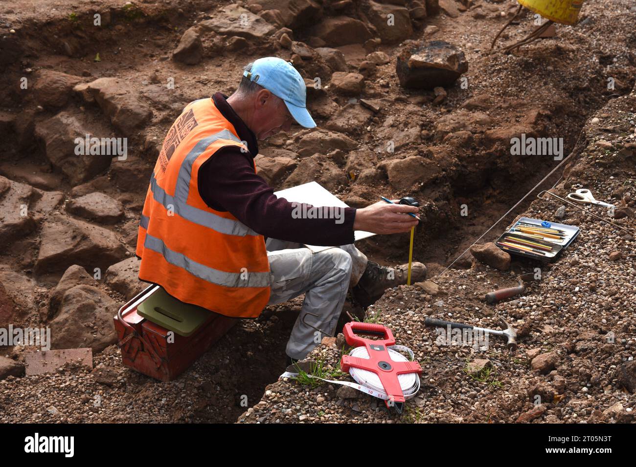 Kenilworth Archaeological Dig 2023 Stock Photo