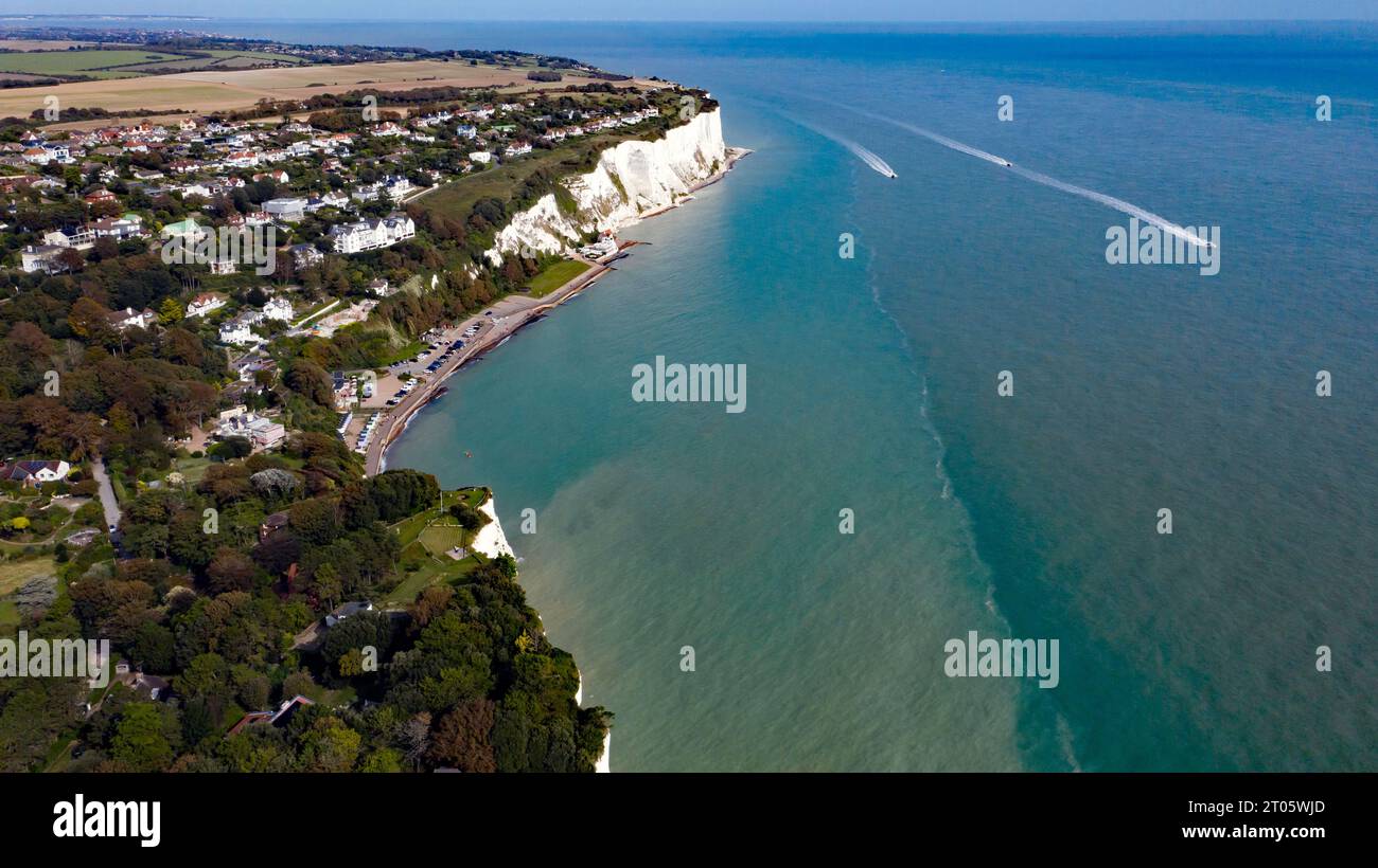 Aerial view of St Margaret's Bay, from the West side, looking East