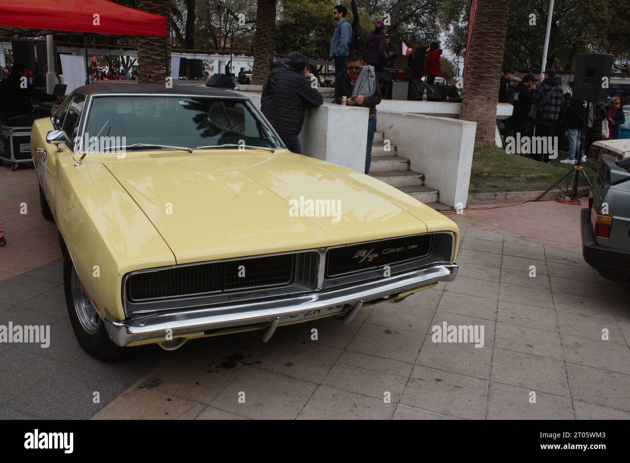 Dodge charger at classic cars show - Talagante, Chile - Oct 01, 2023 Stock Photo