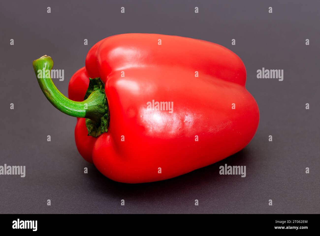 Fresh Red Sweet Bell Pepper on Black Background Stock Photo - Alamy