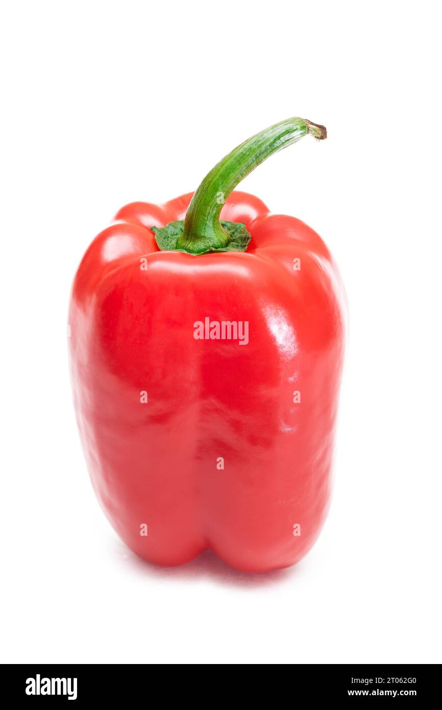 Red Sweet Bell Pepper Isolated on White Background Stock Photo - Alamy