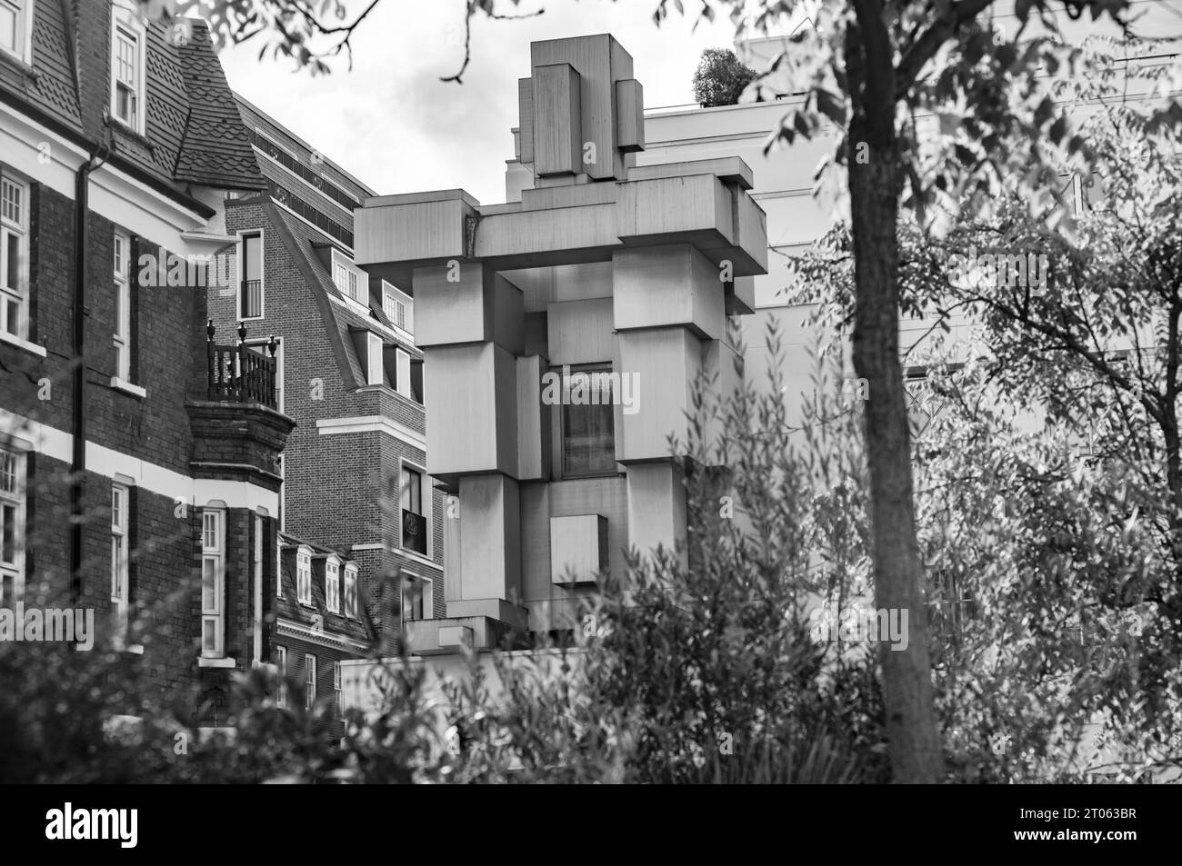 Antony Gormley sculpture at the Beaumont Hotel, in Mayfair, London
