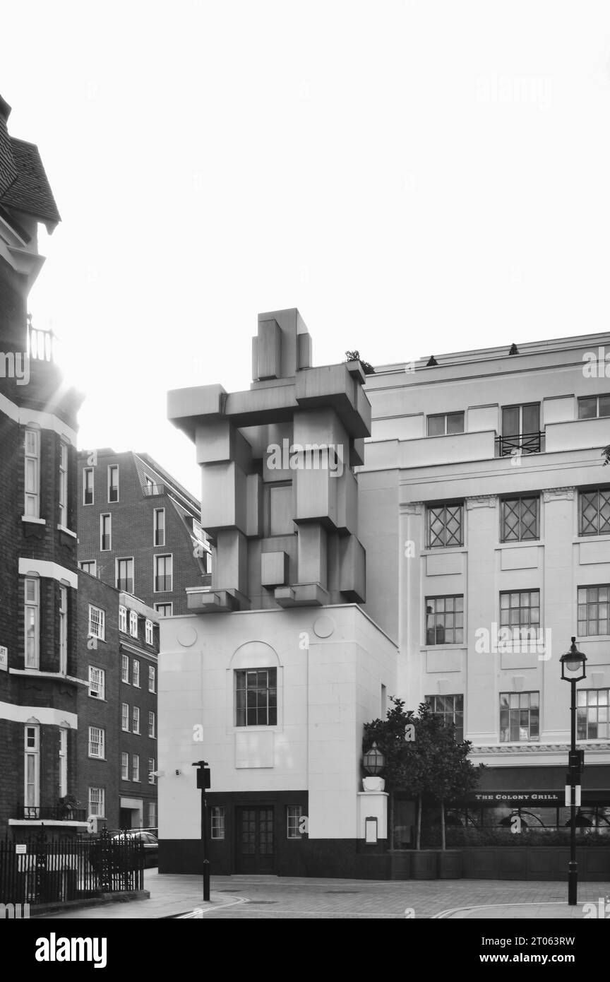 Antony Gormley sculpture at the Beaumont Hotel, in Mayfair, London