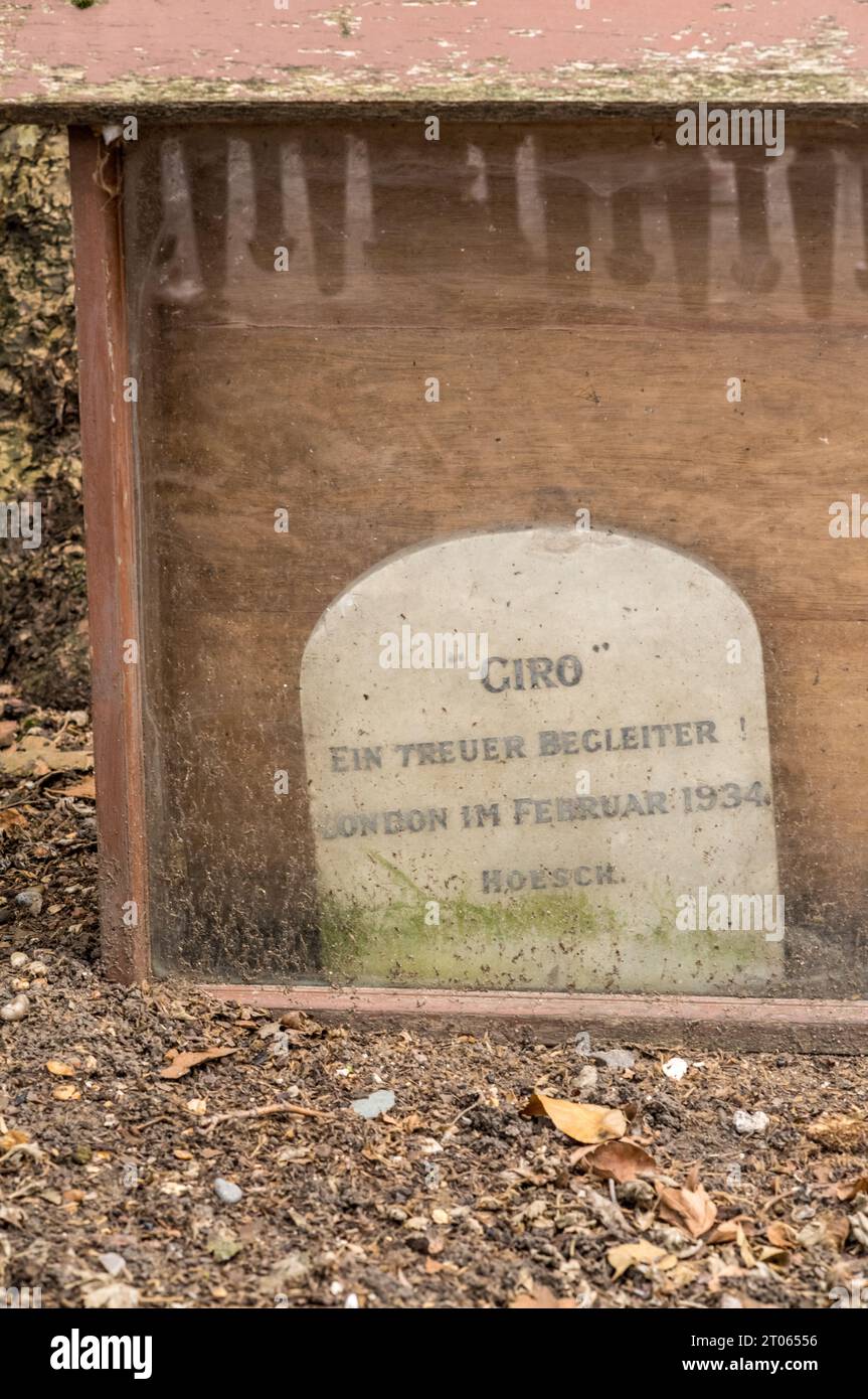 The grave of Giro, reputed to be the only Nazi dog to be buried in