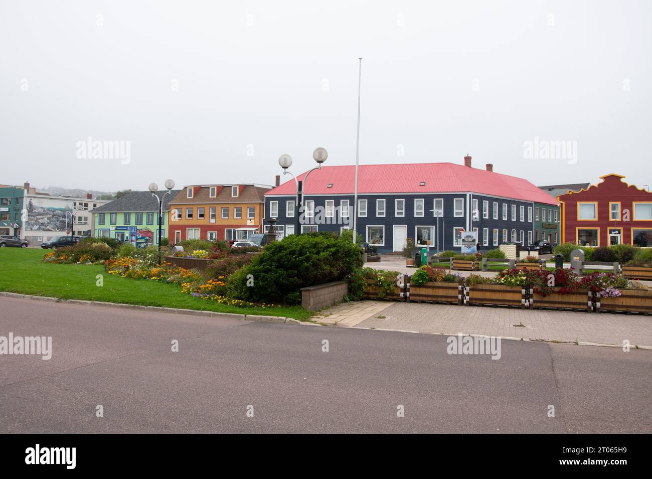 Lower town in St. Pierre, France Stock Photo