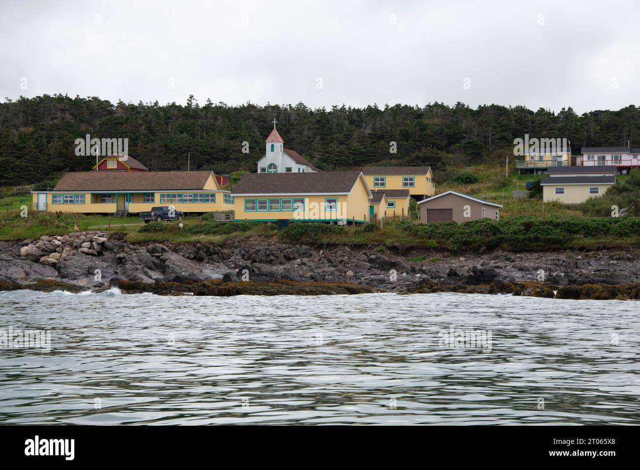 Small communities on Langlade in St. Pierre & Miquelon, France Stock Photo