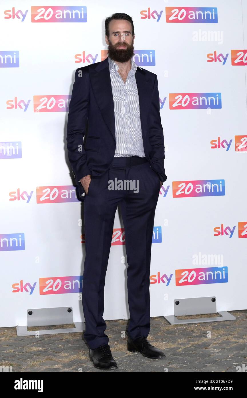 Luigi Datome beim Photocall 'Sky 20 anni / Sky 20 Jahre' im Terme di Diocleziano. Rom, 03.10.2023 Stock Photo