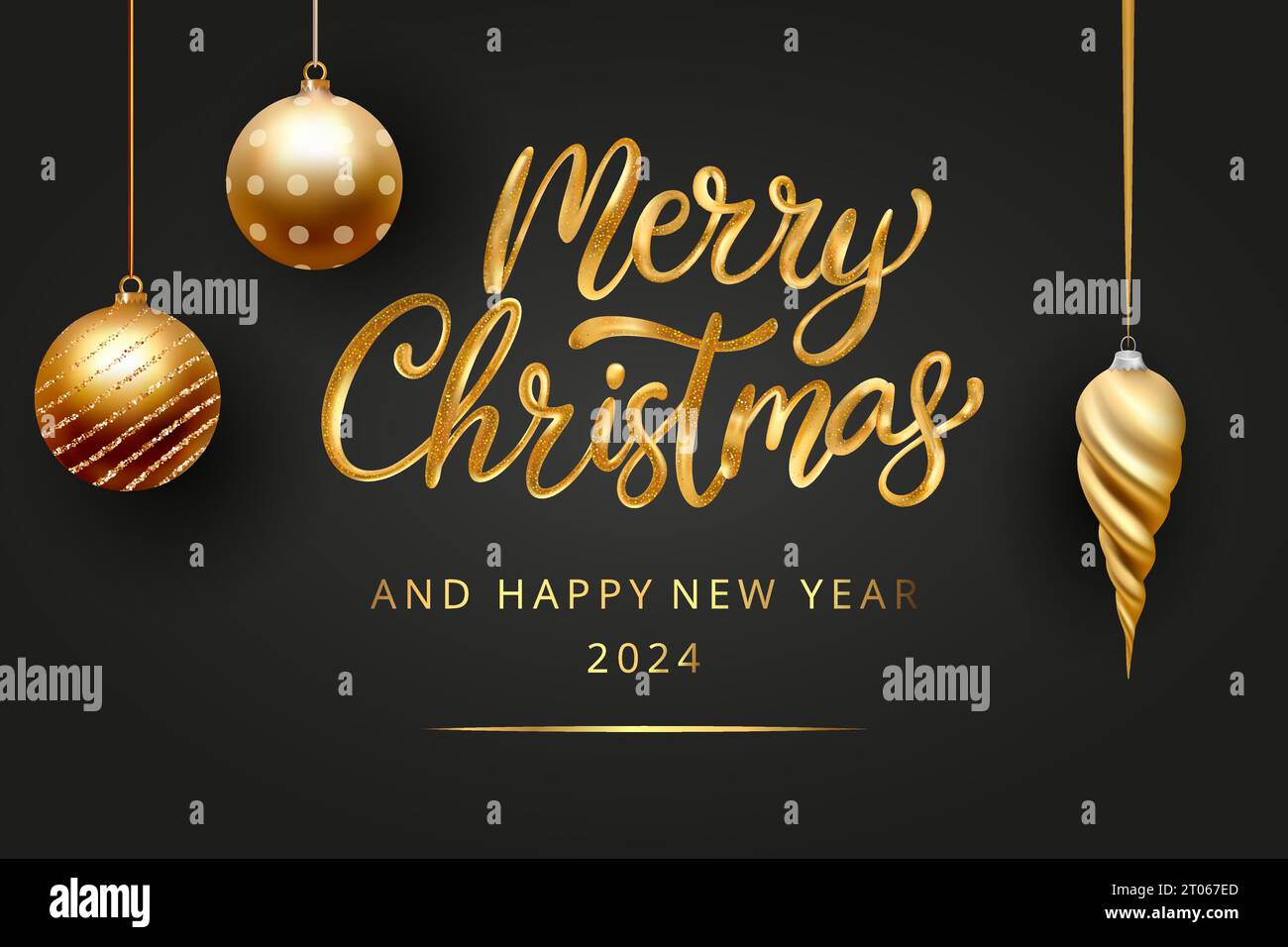 Merry Christmas Party vector poster holiday lettering greeting card ...