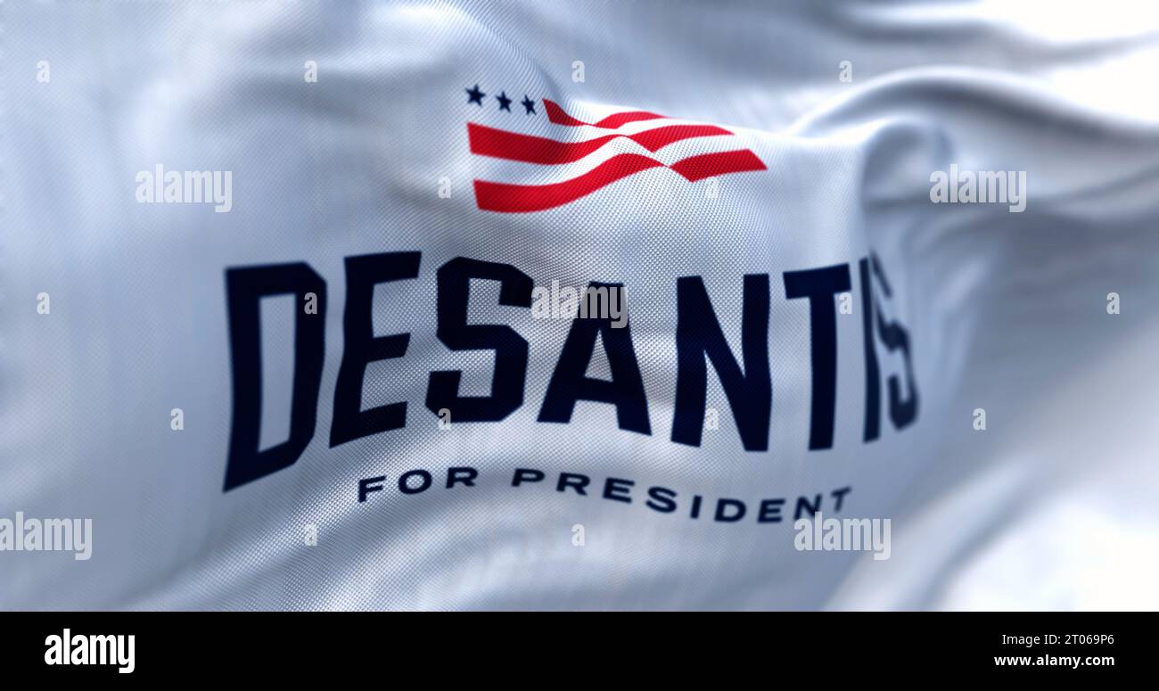 Tallahassee, US, April 28 2023 Ron DeSantis 2024 Republican