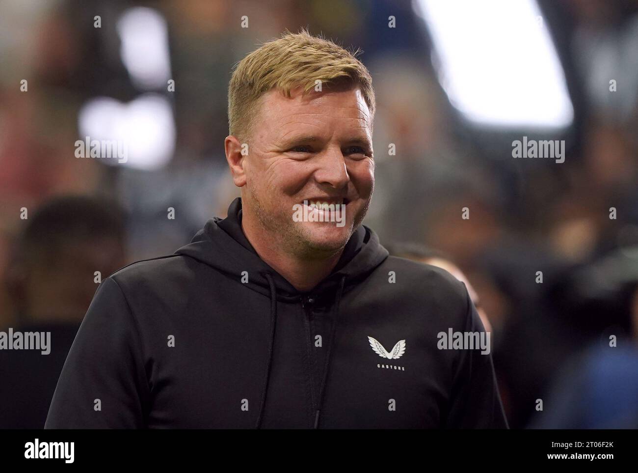 Newcastle United manager Eddie Howe during the UEFA Champions League Group F match at St. James' Park, Newcastle upon Tyne. Picture date: Wednesday October 4, 2023. Stock Photo