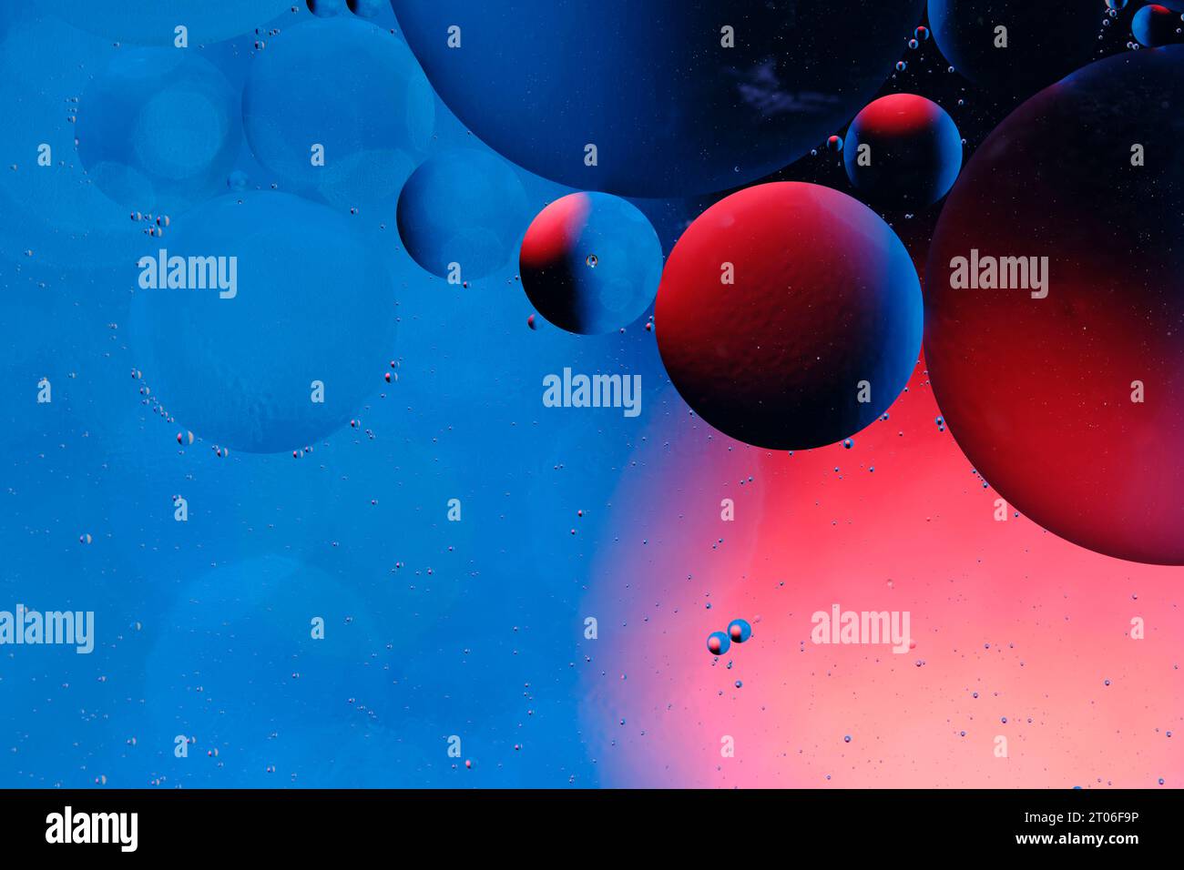 Abstract multicolored background with oil circles on water surface Stock Photo