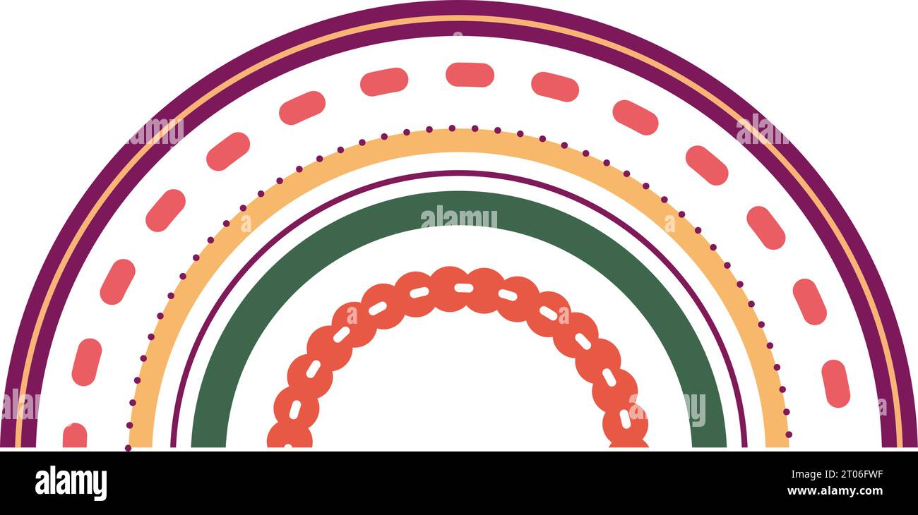 Isolated colored hand drawn autumn rainbow Vector Stock Vector