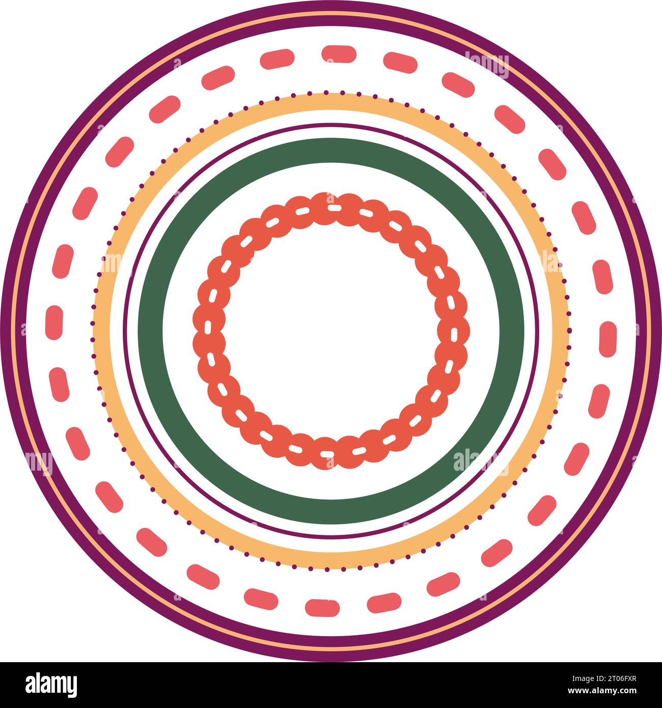 Isolated colored round hand drawn autumn rainbow Vector Stock Vector