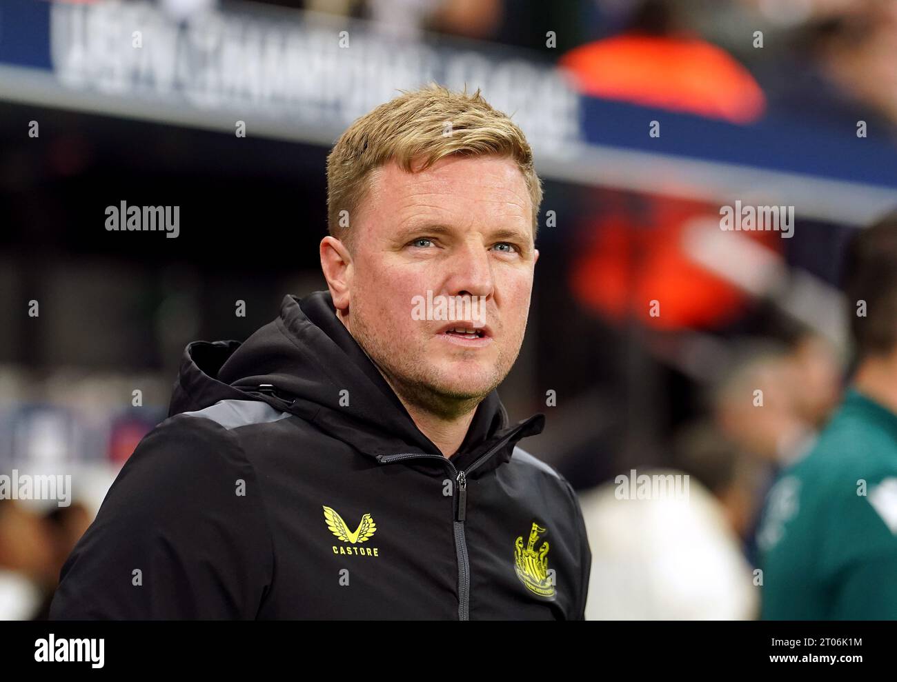 Newcastle United Manager Eddie Howe During The Uefa Champions League Group F Match At St James