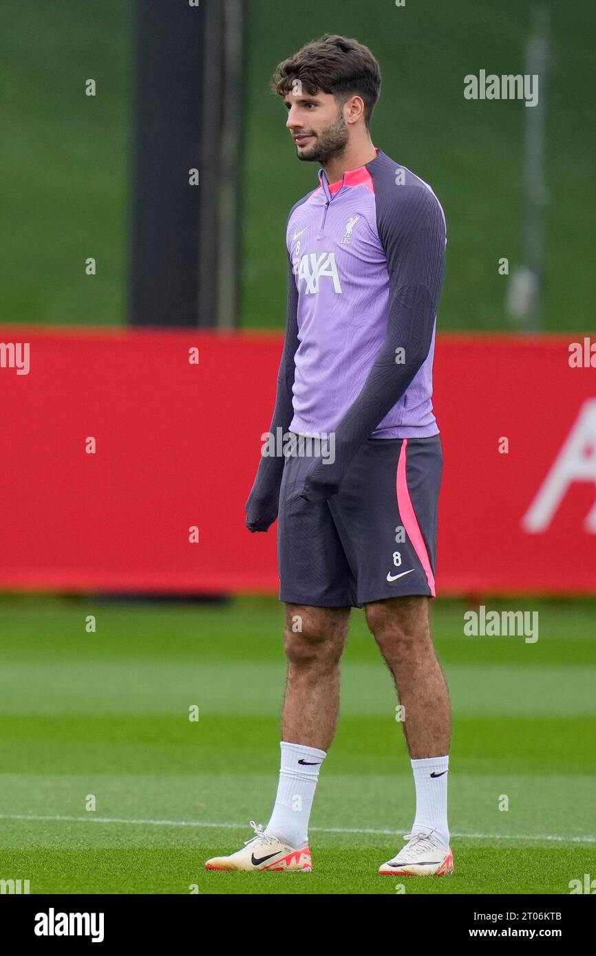 Dominik Szoboszlai #8 of Liverpool during the Europa League