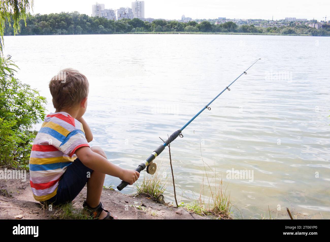 Child fisherman hi-res stock photography and images - Alamy