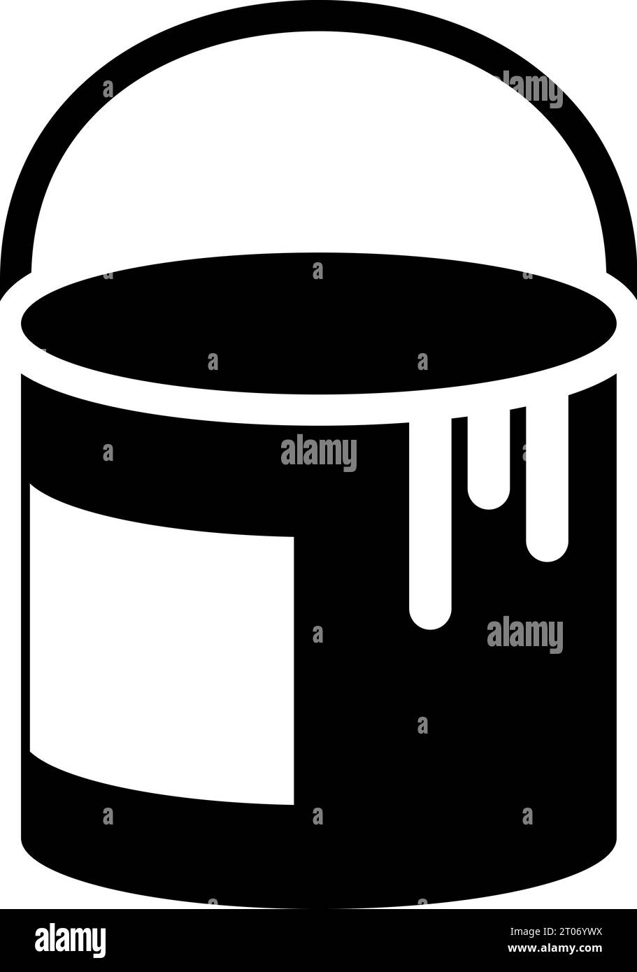 Paint can or paint color bucket vector illustration icon Stock Vector