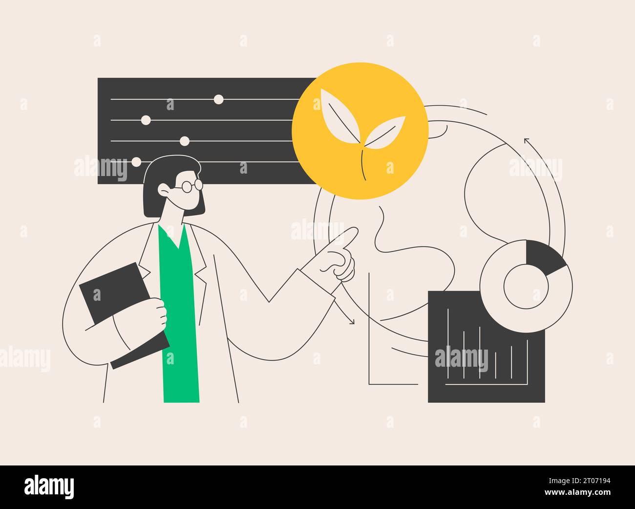 Environment data analytics abstract concept vector illustration Stock ...