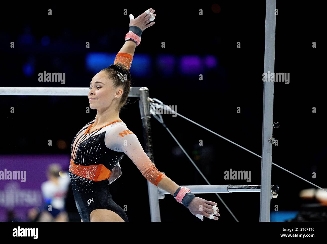 ANTWERP Gymnast Eythora Thorsdottir in action during the team final