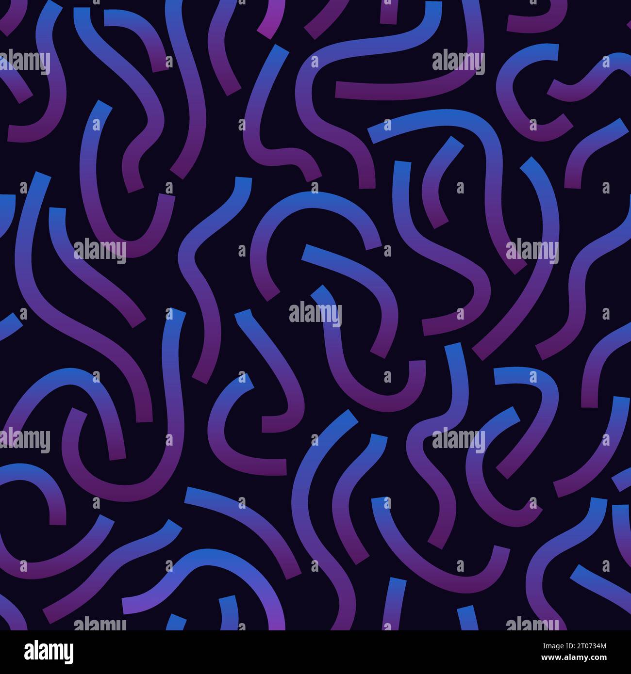 Purple and blue gradient curved lines isolated on white background ...