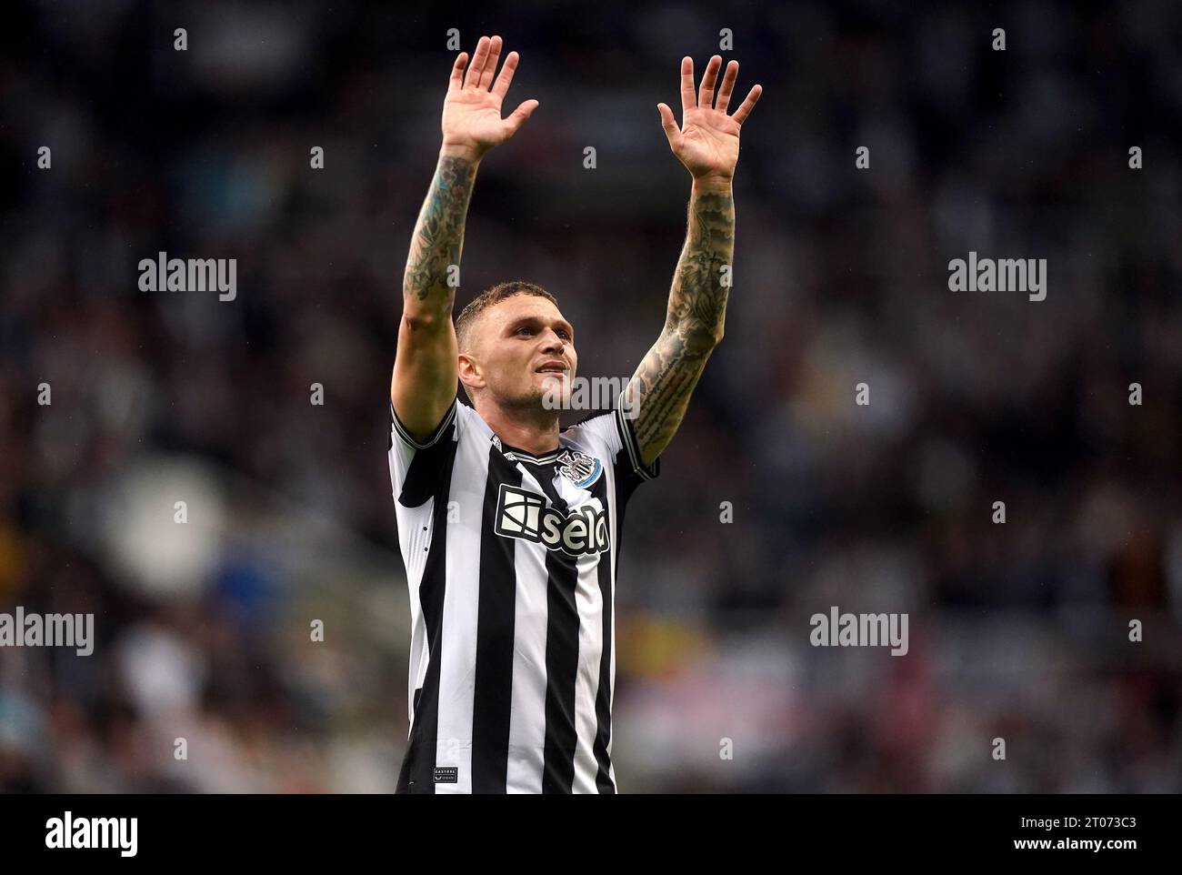 Newcastle United's Kieran Trippier after the UEFA Champions League Group F match at St. James' Park, Newcastle upon Tyne. Picture date: Wednesday October 4, 2023. Stock Photo