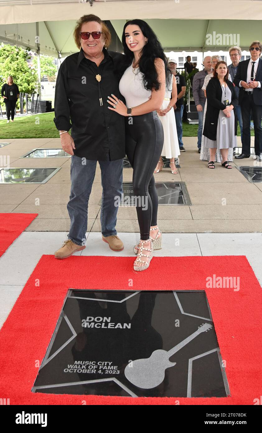 Nashville, USA. 04th Oct, 2023. Don McLean and Paris Dylan at the 2023