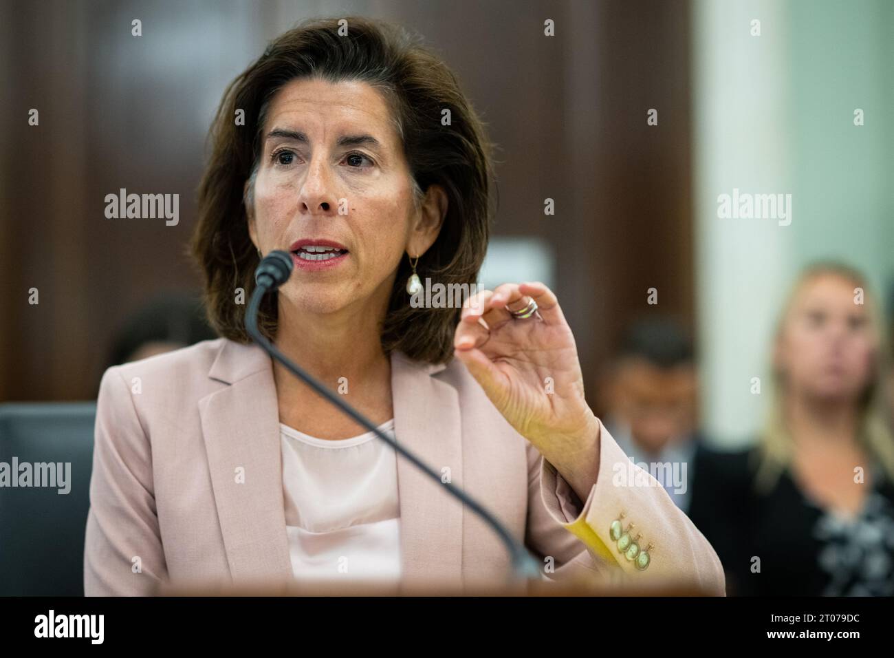 Washington, USA. 04th Oct, 2023. Secretary of Commerce Gina Raimondo