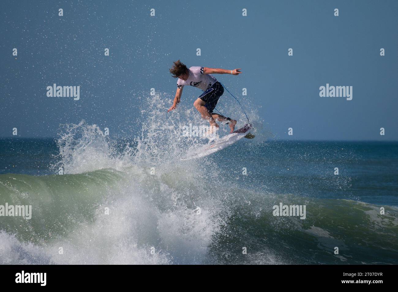 Australian pro surfer Kael Walsh at Quiksilver Festival celebrated in Capbreton, Hossegor and