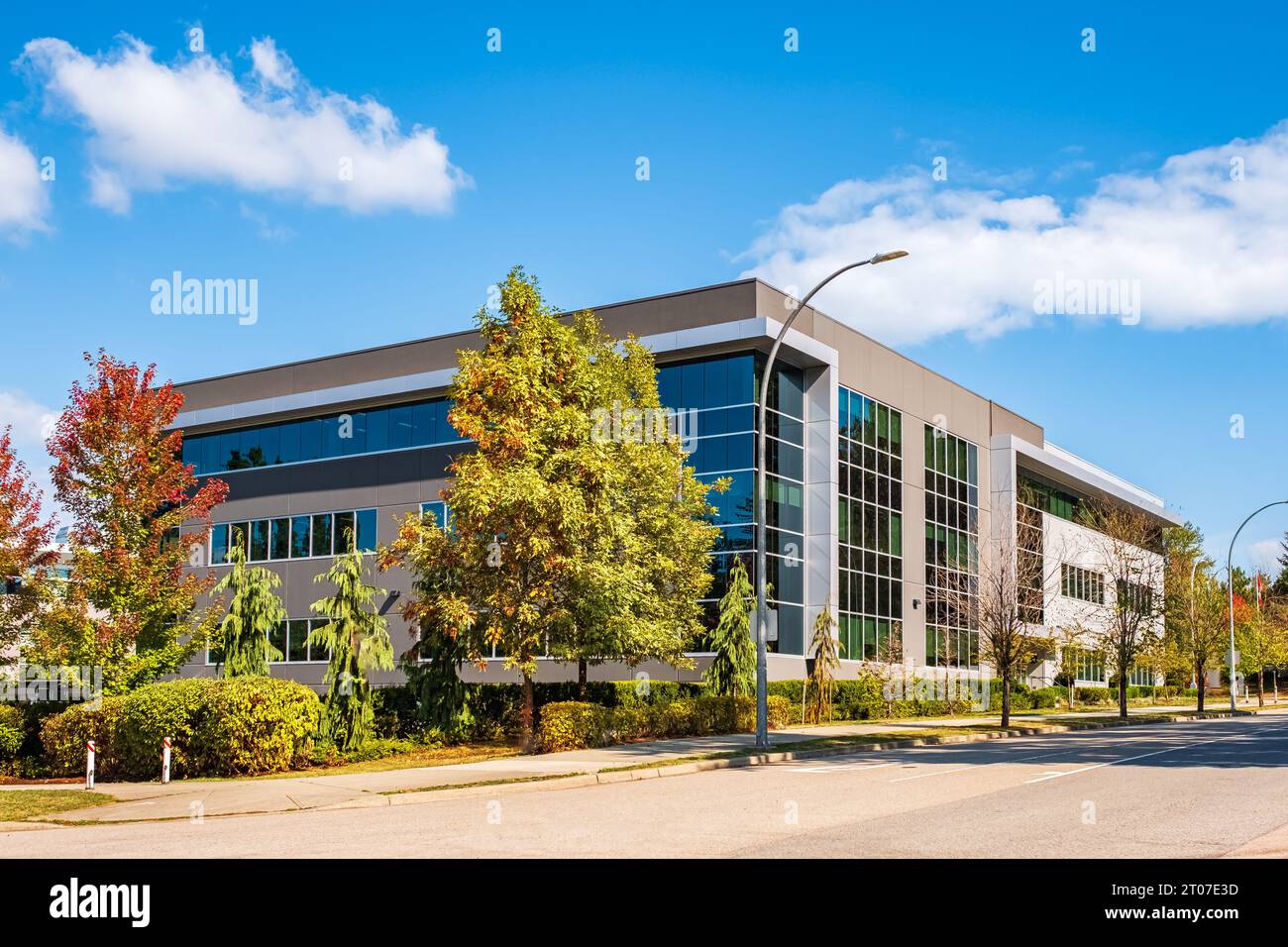 Architectural facade building with of glass elements. Exterior of a ...