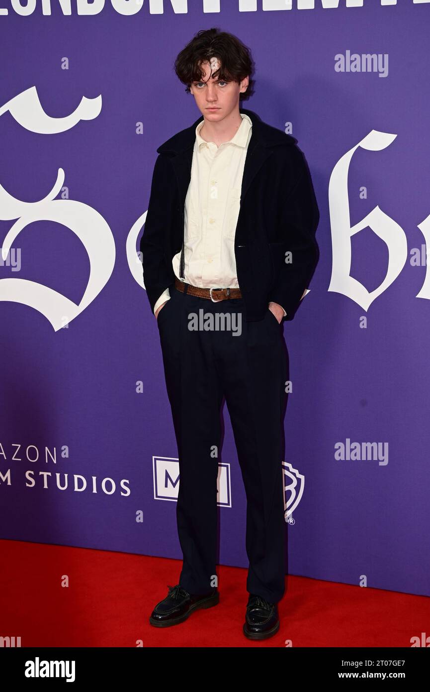 Royal Festival Hall, London, UK. 2nd Oct, 2023. BFI 2023: Reuben Larkin attends Saltburn - Opening night gala, London, UK. Credit: See Li/Picture Capital/Alamy Live News Stock Photo