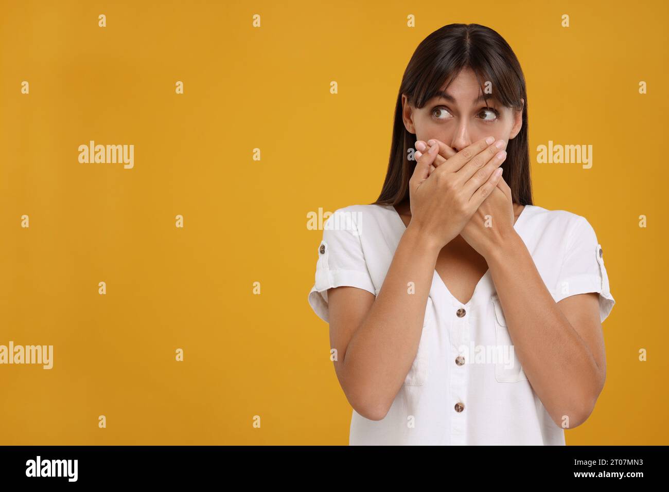 Portrait embarrassed shy girl hi-res stock photography and images - Alamy