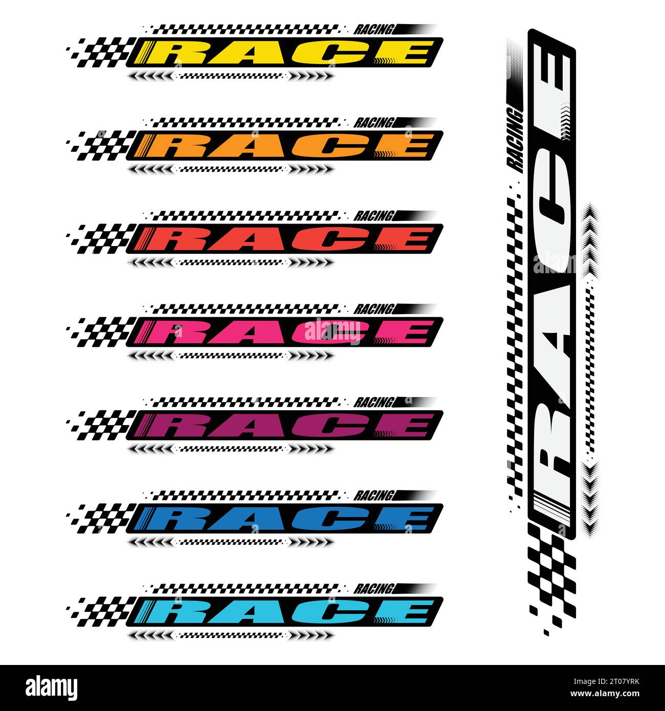 Race sport decal labels set Stock Vector Image & Art - Alamy