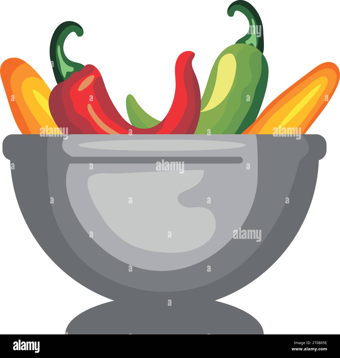 jalapenos in a bowl Stock Vector