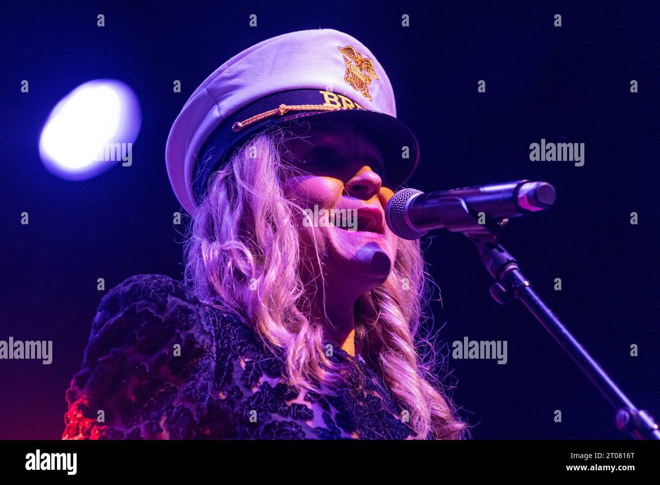 Gretchen Lieberum performs with Maya Rudolph on stage with Prince cover band Princess on rooftop