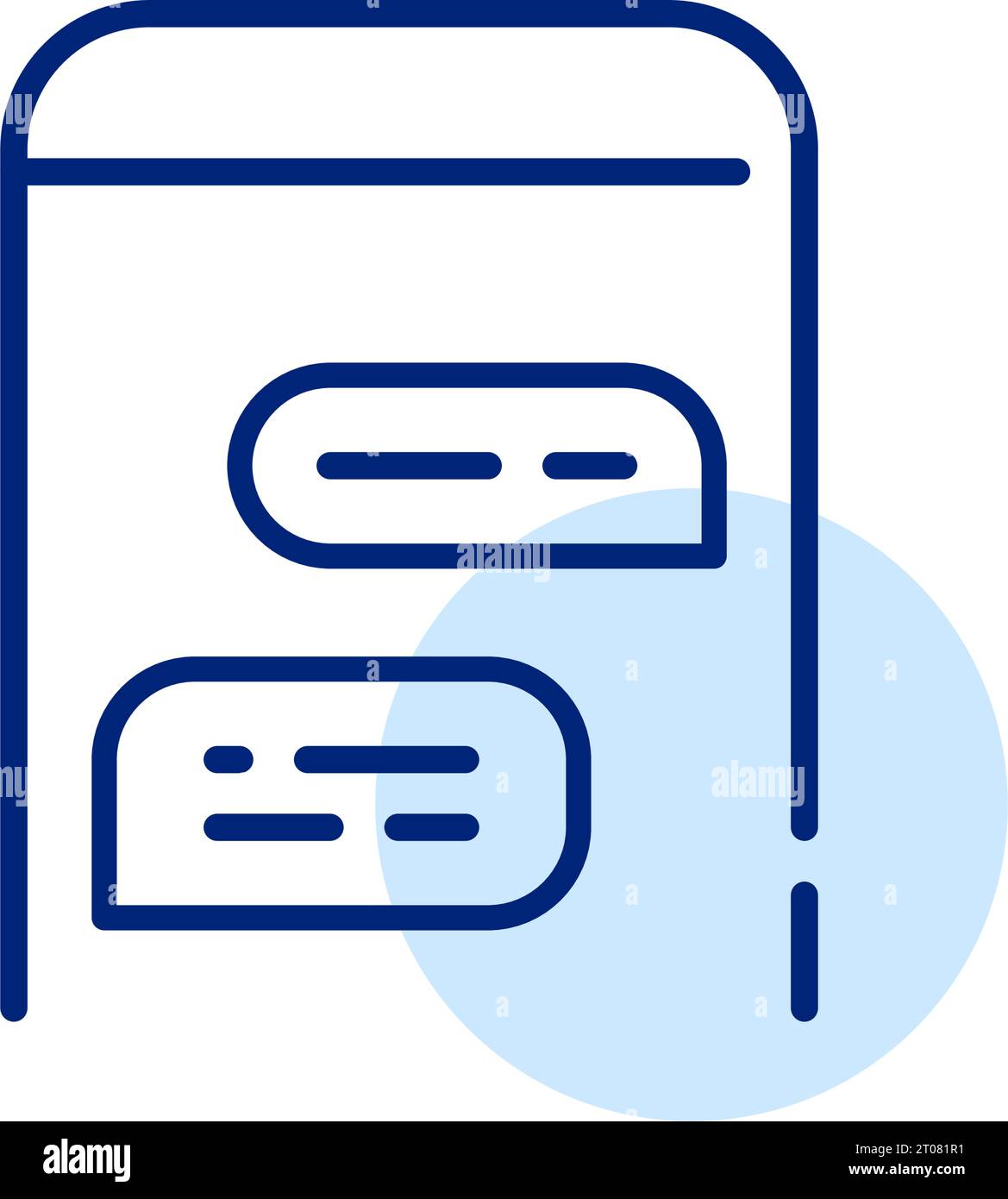 Mobile phone messenger app. Pixel perfect icon Stock Vector