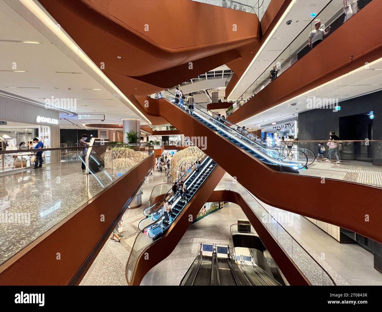 Hong Kong 2023 October 4: Kai Tak AIRSIDE as a new built shopping mall in Kai Tak area . Stock Photo