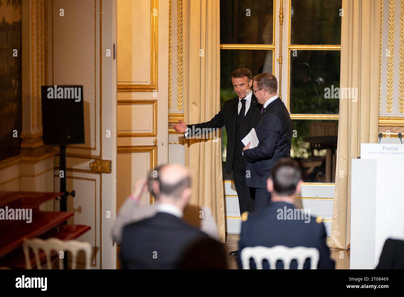 Paris, France. 04th Oct, 2023. French President Emmanuel Macron And ...