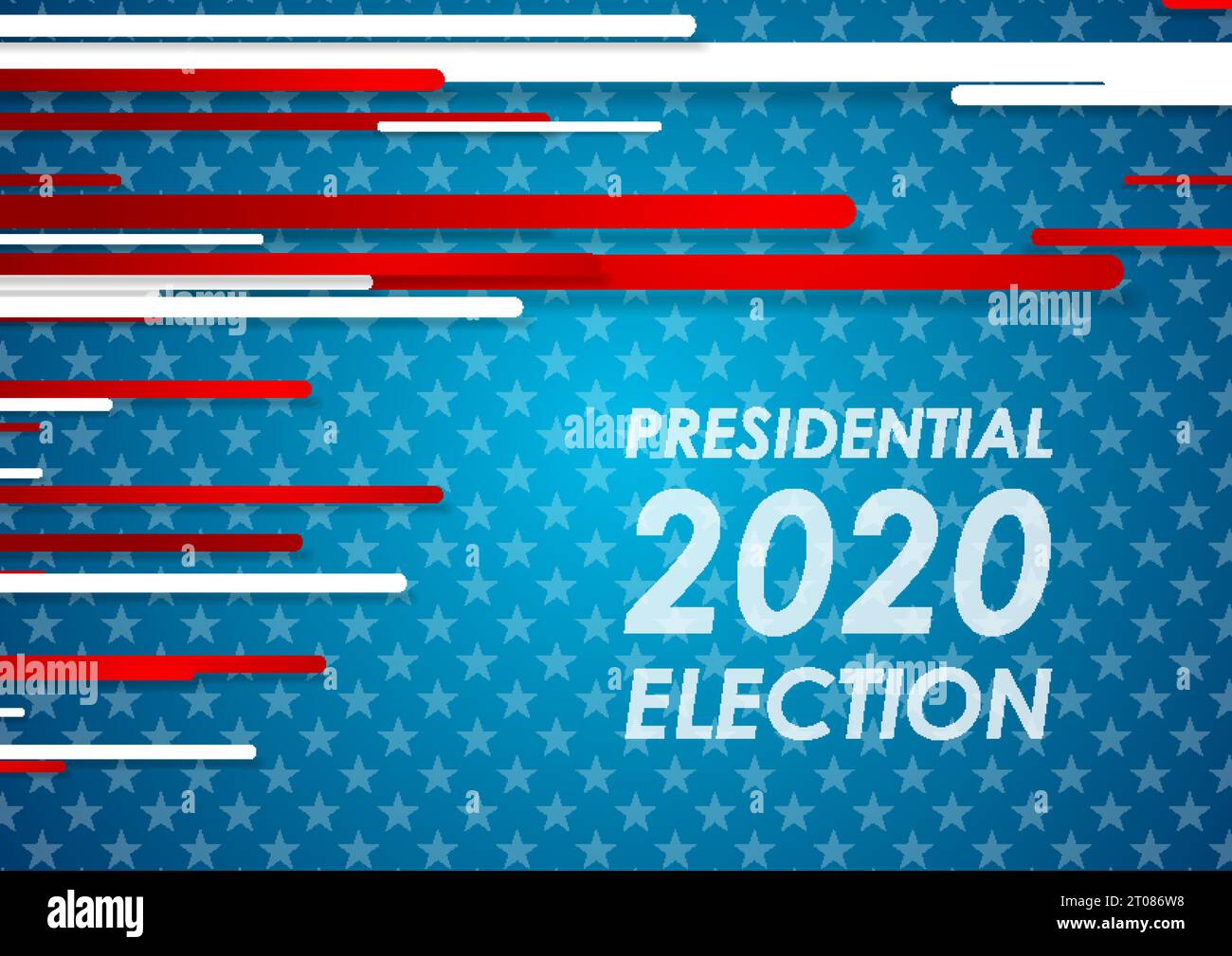 USA Presidential Election 2020 abstract geometric background. Vector american design Stock Vector