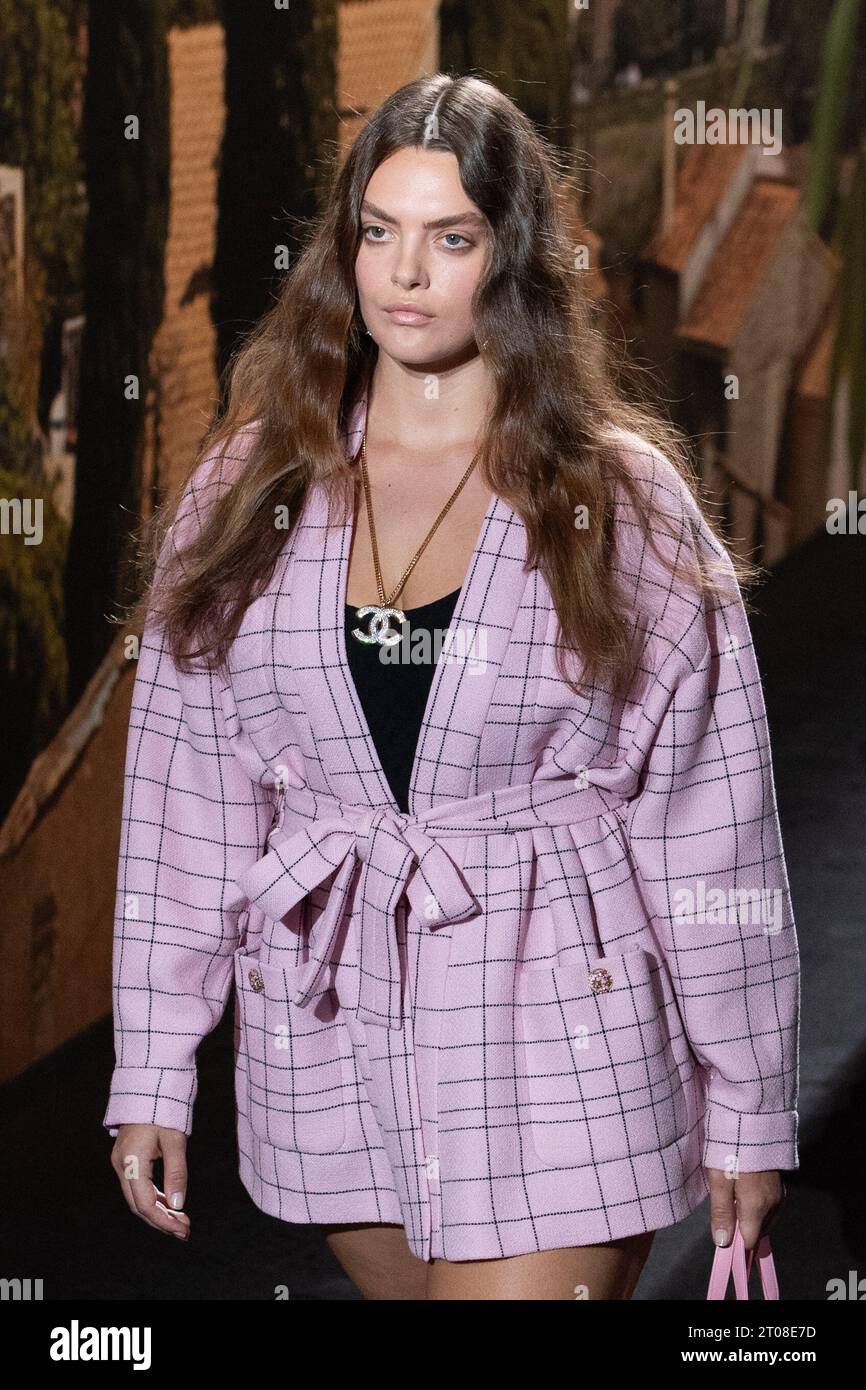 Paris, France. 03rd Oct, 2023. Grace Breuning walks the runway during the  Chanel Womenswear Spring/Summer 2024 show as part of Paris Fashion Week in  Paris, France on October 3, 2023. At 24