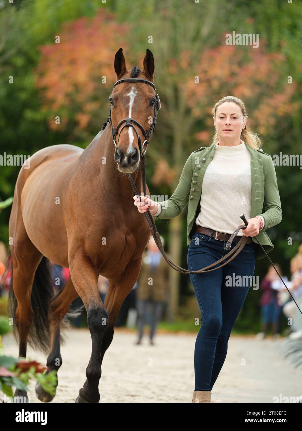 Caroline HARRIS of Great Britain with D. Day during the first horse