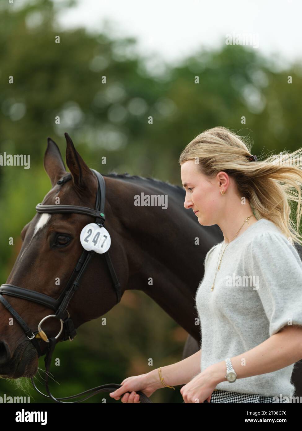 Rose NESBITT of Great Britain with Eg Michealangelo during the first