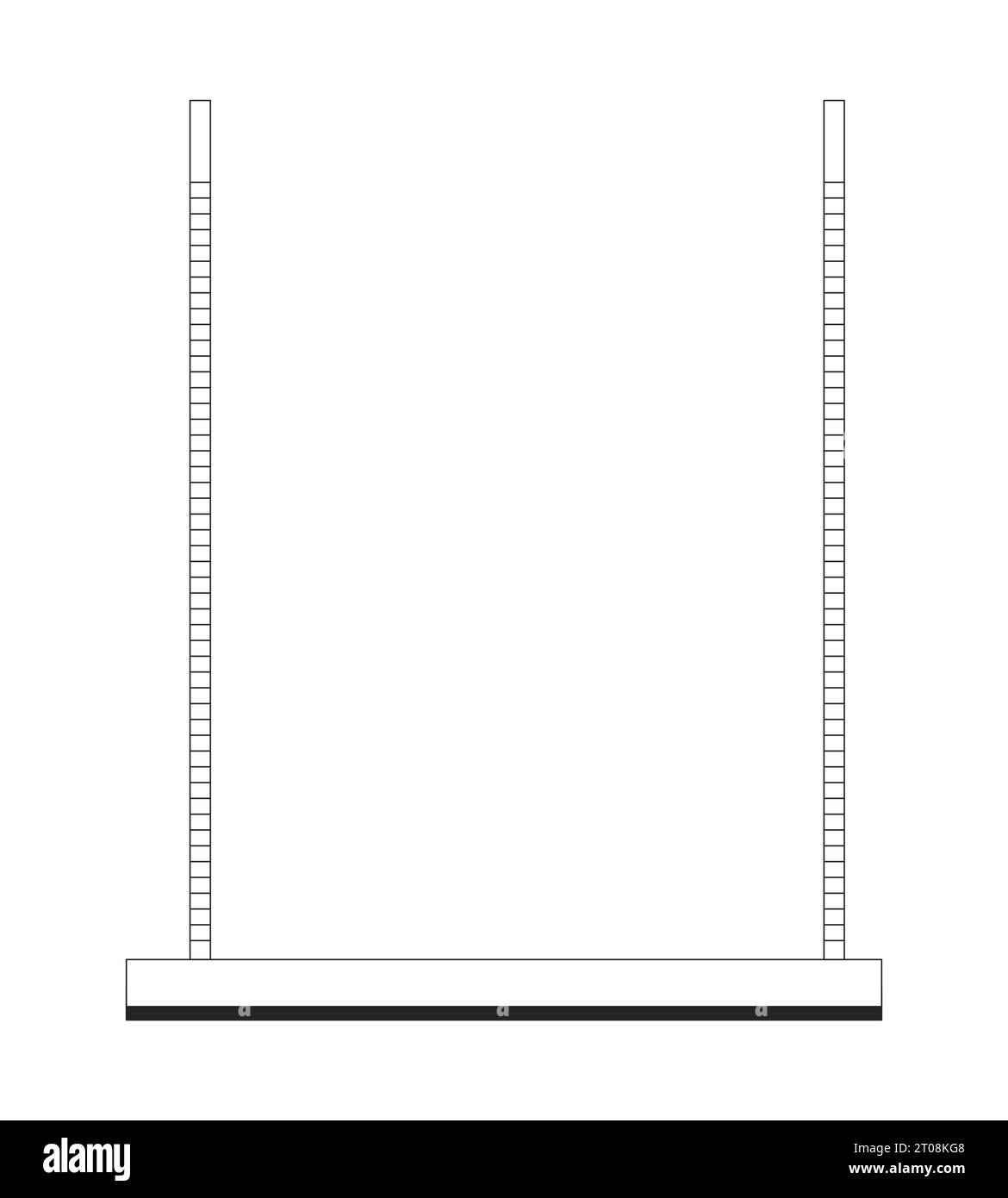 Hanging swing black and white 2D line cartoon object Stock Vector Image & Art Alamy