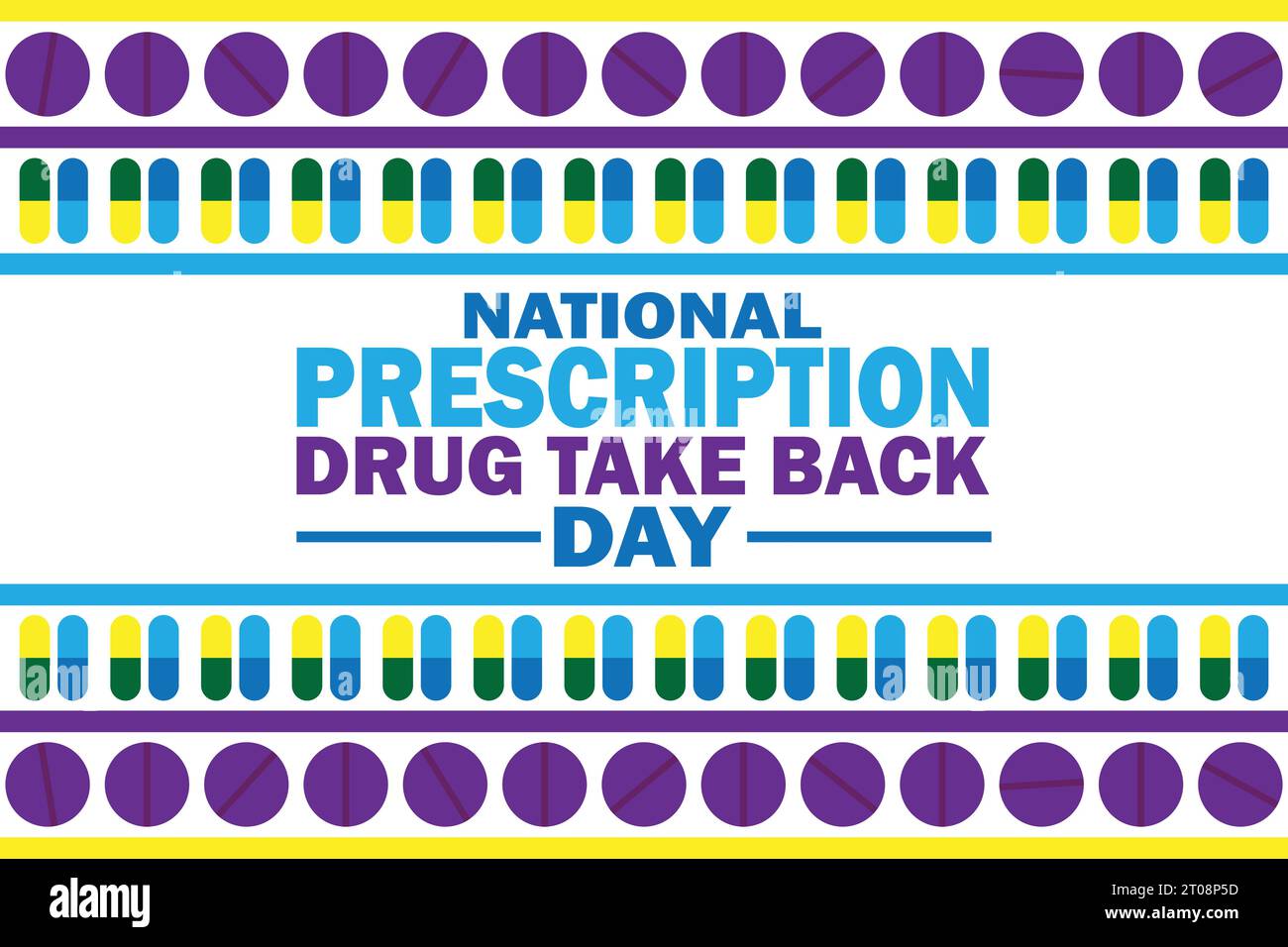 National Prescription Drug Take back Day Vector Template Design Illustration. Suitable for greeting card, poster and banner Stock Vector