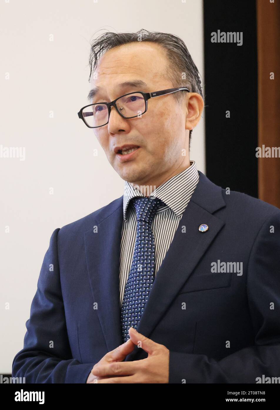 Wako, Japan. 5th Oct, 2023. Japan's computer giant Fujitsu felllow