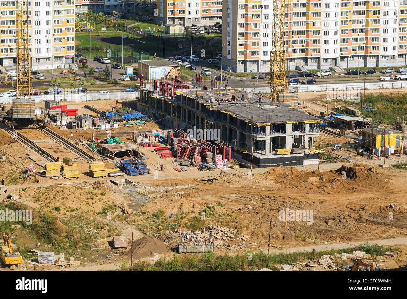 Construction of modern high-rise residential buildings Stock Photo - Alamy - High Rise Residential Building Construction