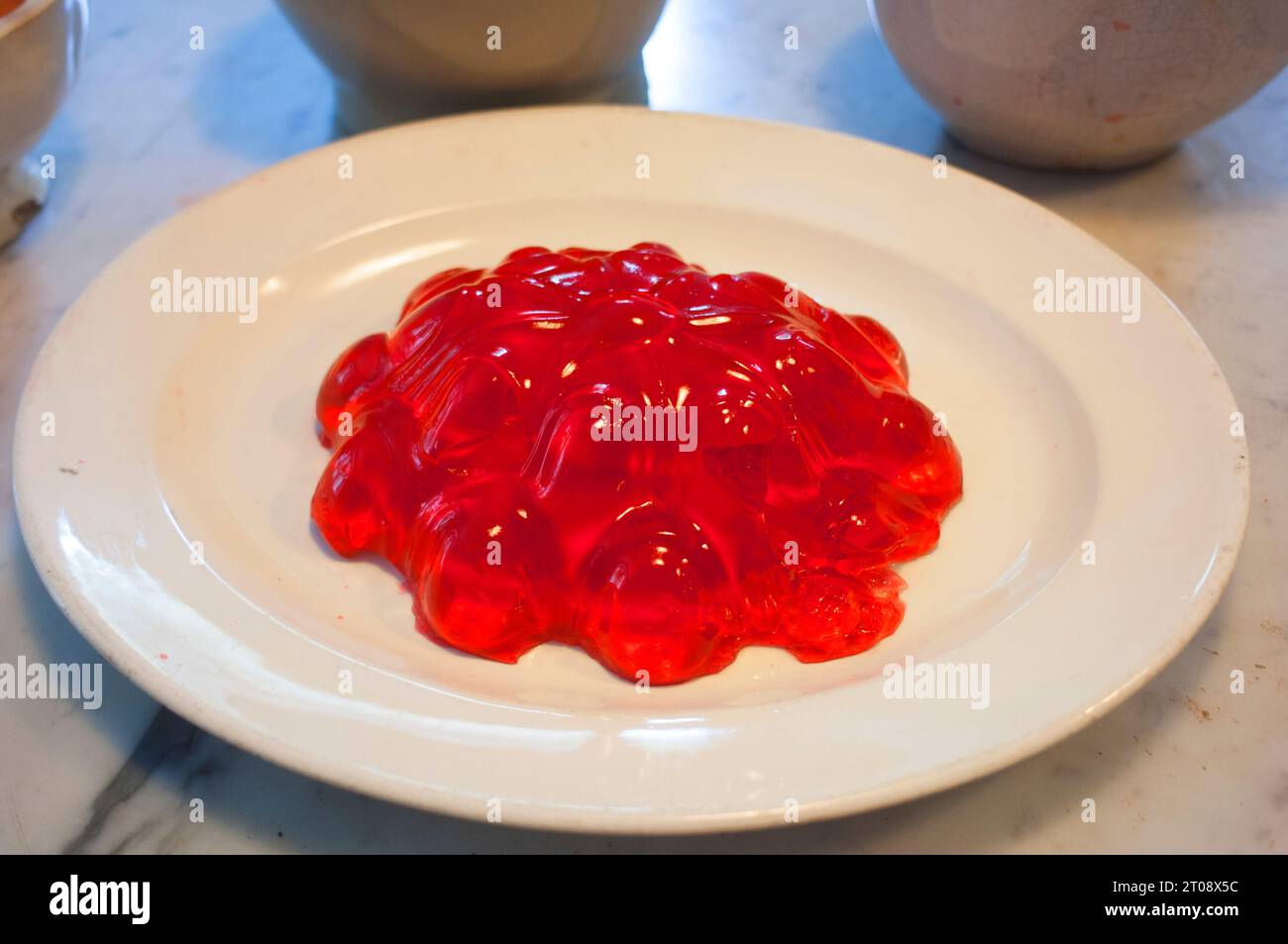 Fruit jelly mould in the traditional victorian style John Gollop Stock Photo Alamy
