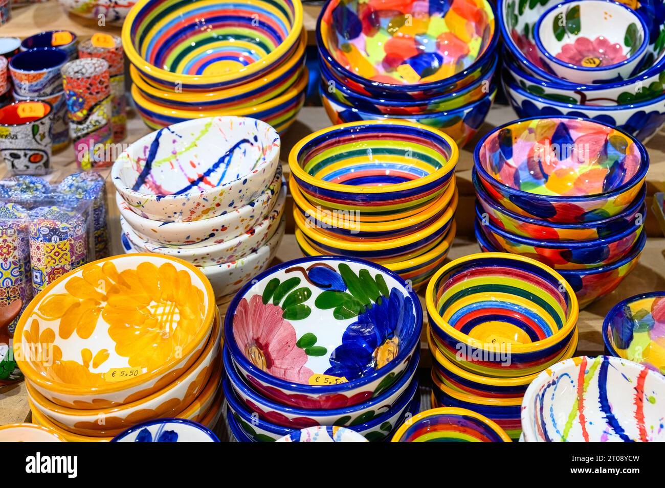Lisbon, Portugal, Ceramic objects are sold as souvenirs in a gift shop ...